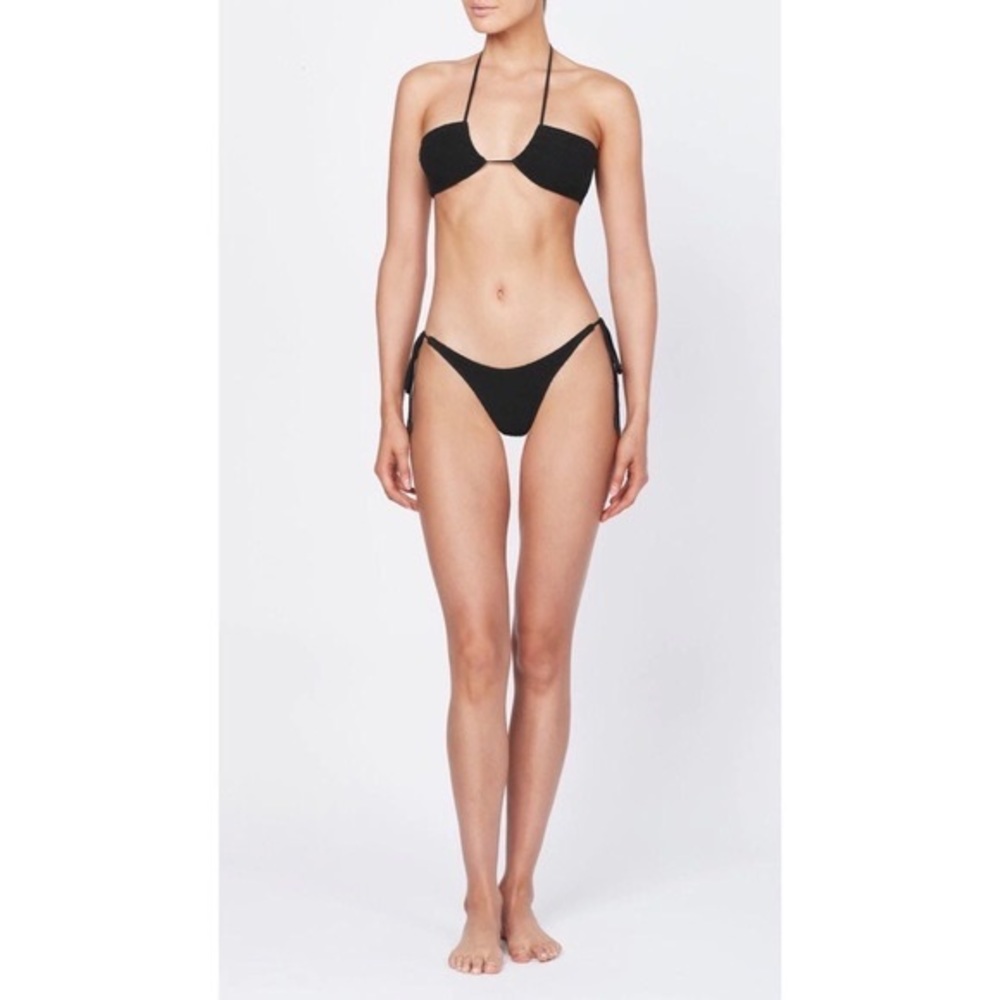 Triangl Black Terry cloth string bottoms